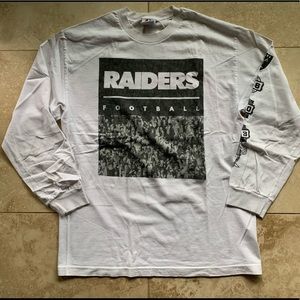 Raiders Football white long sleeve t-shirt